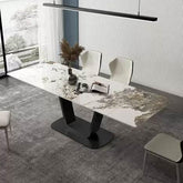 Gabrielle Sintered Stone Extendable Dining Table - Maxi Home Furnishing